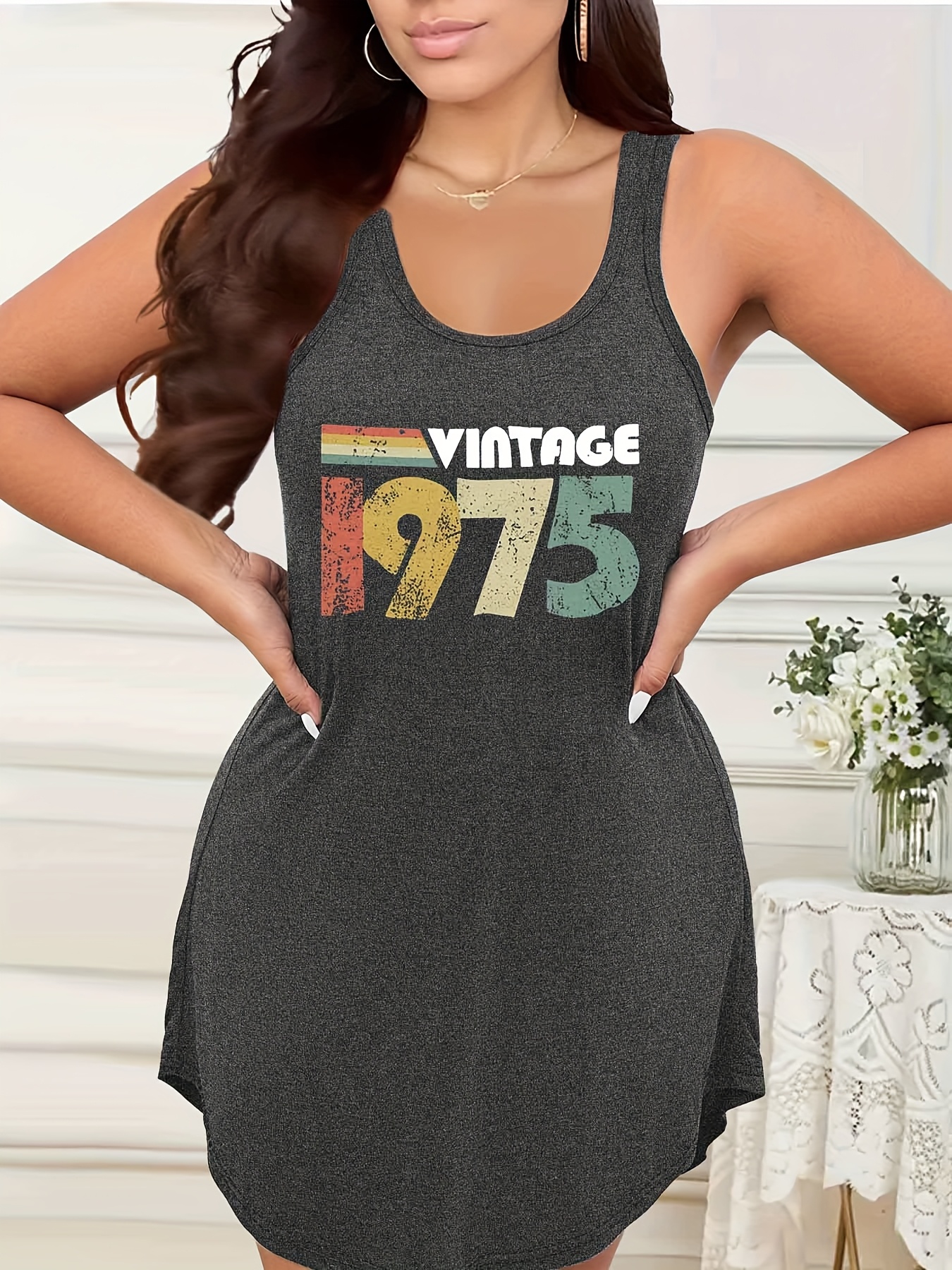 plus size womens 1975 vintage 50th birthday 50 years outfit - Temu United  Kingdom