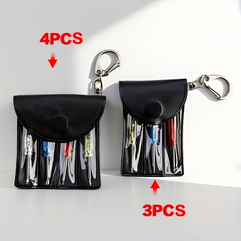 TEMU 7pcs Mini Screwdriver Set With Storage Pouch - A Practical Tool Gift For Men, Perfect Father's Day Gift For Adult Men And Fathers