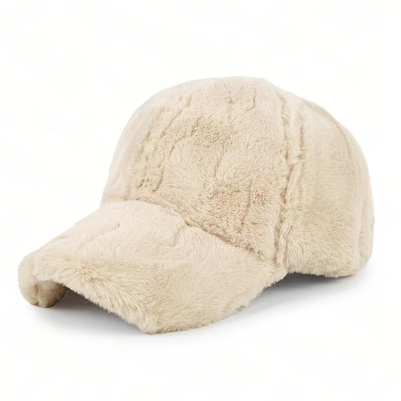 E-shop 1 Stück Winterwarme Kunstwollmütze - Einfarbige Kunstwollmütze geeignet für Outdoor, Weihnachten, Wetter - Weiche, bequeme warme Mütze