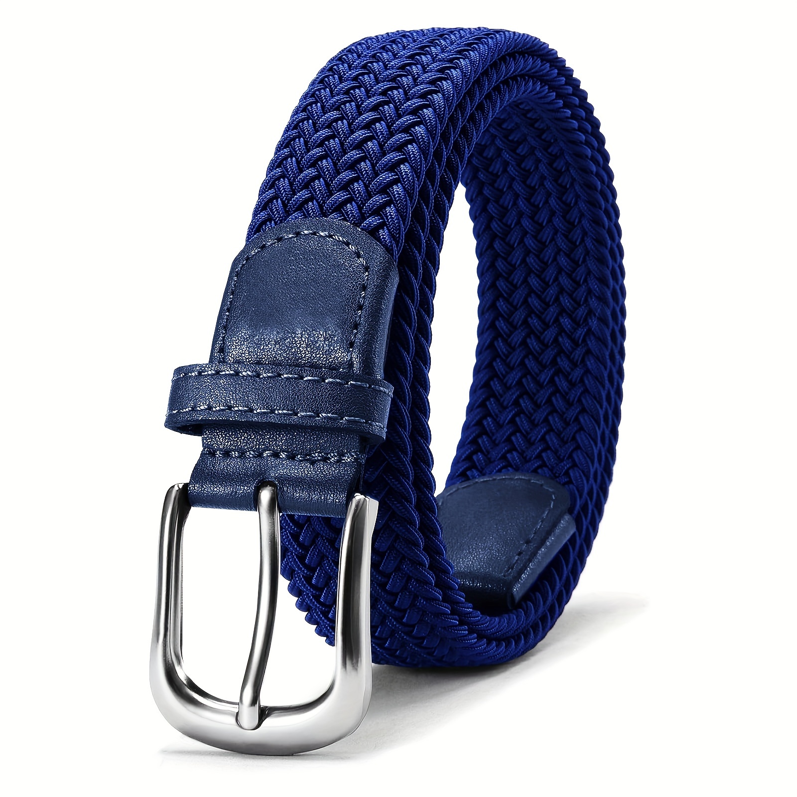 Gkandi 1/2 Pack Braided Elastic Belts Full Length 65cm/75cm/85cm, Stretch Canvas Woven Belt With Adjustable Design, Fit For Sports Hiking And Daily Wear
