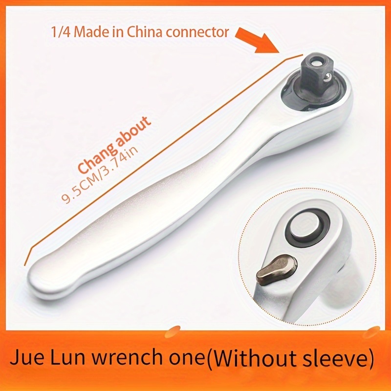 

Mini 72-tooth Ratchet Wrench Xiaofei 1/4 Socket Quick And Reverse Small Space Tool Combination Wrench