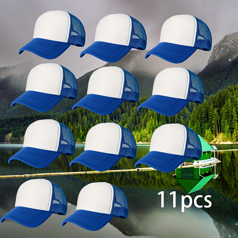 11pcs Custom DIY Pattern Photo Print Mesh Baseball Cap Set