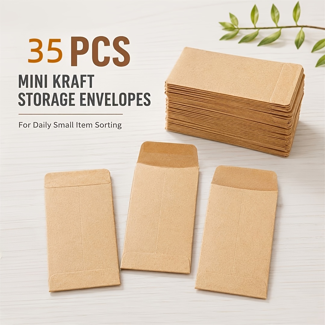 TEMU Mini Bolsas de Papel Accesorios de Manualidades Bolsas de Embalaje 25pcs/35pcs