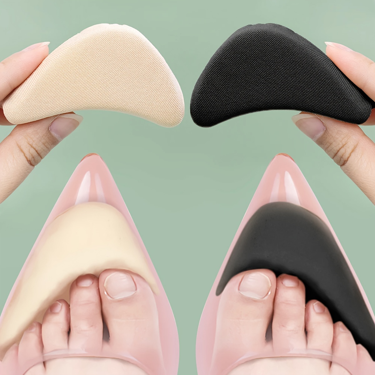 2pcs of Sponge Front Foot Inserts for Women'S High Heels, Designed To, Shoe Size, And Serve As Protective Fillers And Shoe Accessories.