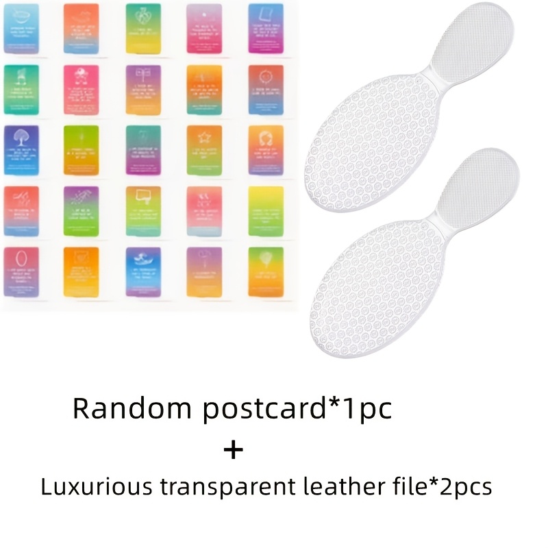 TEMU Luxurious Transparent Foot Leather File - Professional Foot Leather File, Ergonomic Handle, Single-sided Grinding Layer, Stronger And More