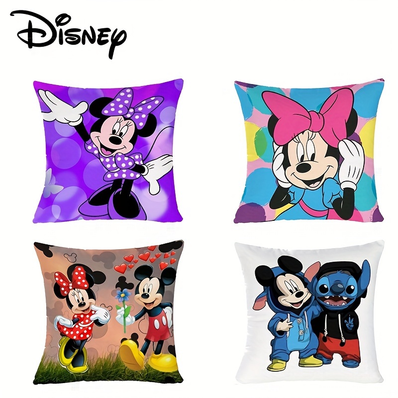 

Disney Mouse Plush Pillowcase - Cute Cartoon Sleeping Cover With Zipper Closure, Perfect For Bedroom, Couch, Dorm Decor & Car Seat - Hand Washable Polyester