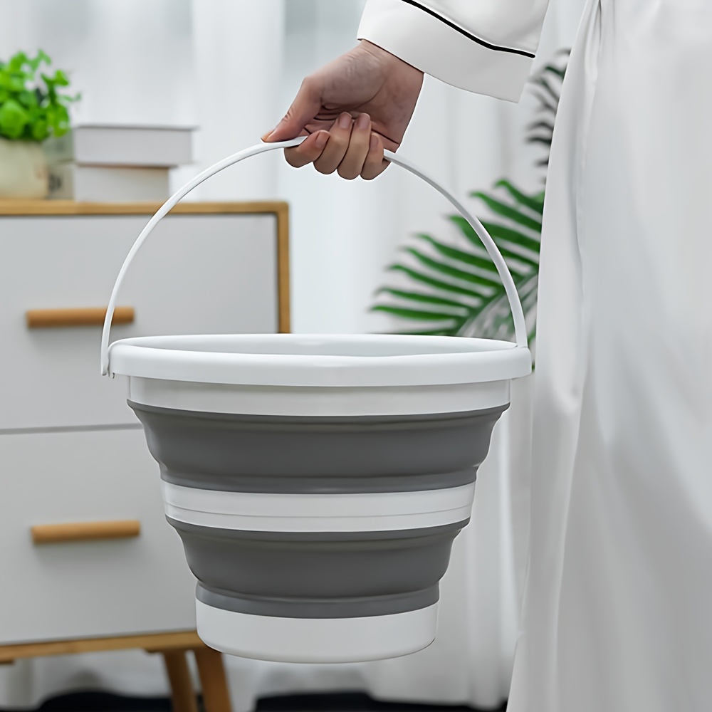

Foldable Portable Water Bucket: Lightweight And For Outdoor Activities, Camping, And Fishing - Pp Material