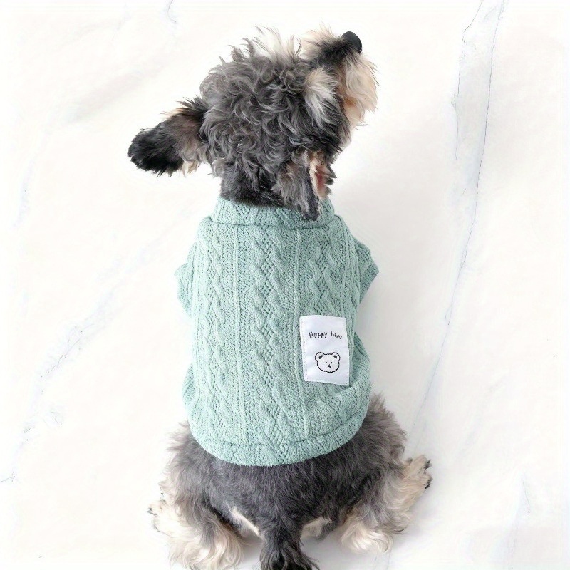 4pcs red     sweaters autumn winter clothes for cats and dogs ted dog sweater pet warm sweater pet clothes colors and patterns     Product details 3