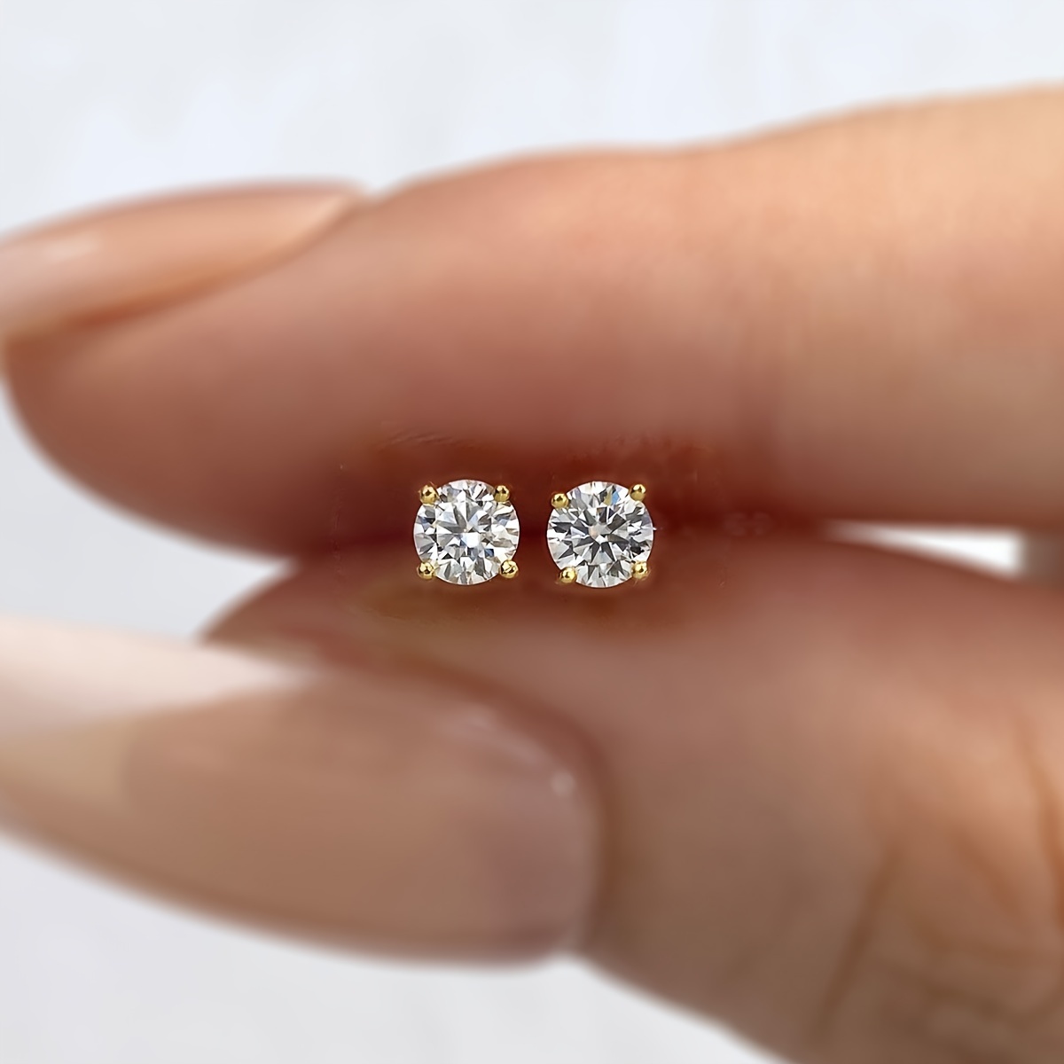 Image of Sparkle 0.5/1/2ct Moissanite Stud Earrings 925 Sterling Silvery Wedding Earrings Valentine's Day Gift Bridal Jewelry For Women For Your 1