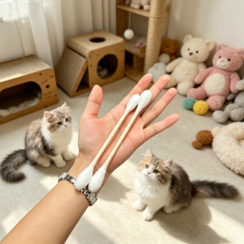 Image of 2pcs Cat Teasing Wands Random Colors Chew And Grinding Rope Cat Toys Interactive Game Supplies Suitable For Large And Small Cats Play Additions Gift, Without Battery