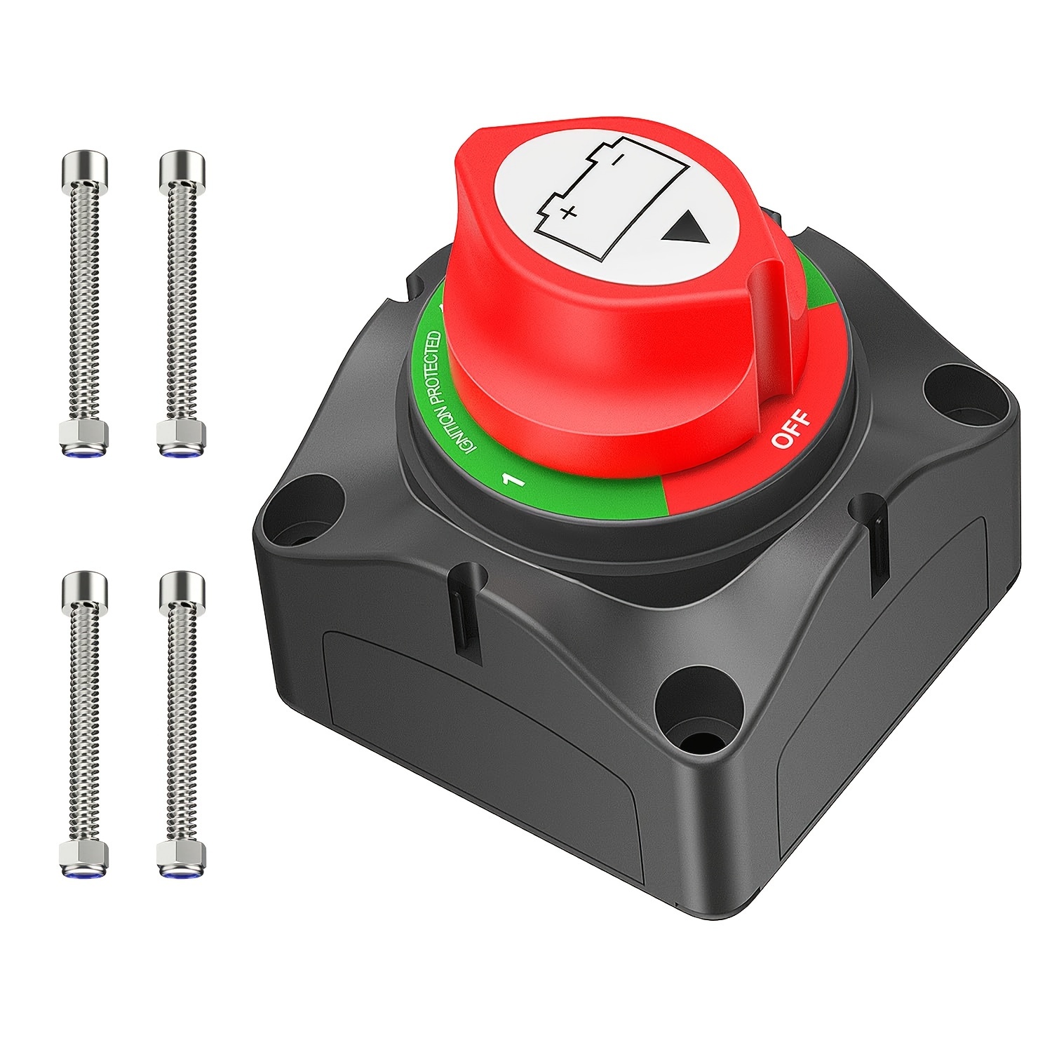 TEMU 1-2--off Battery Switch, 12v-48v Battery Disconnect Master Switch For Marine Boat Car Rv Atv Utv Vehicle Heavy Duty Battery Isolator Switch