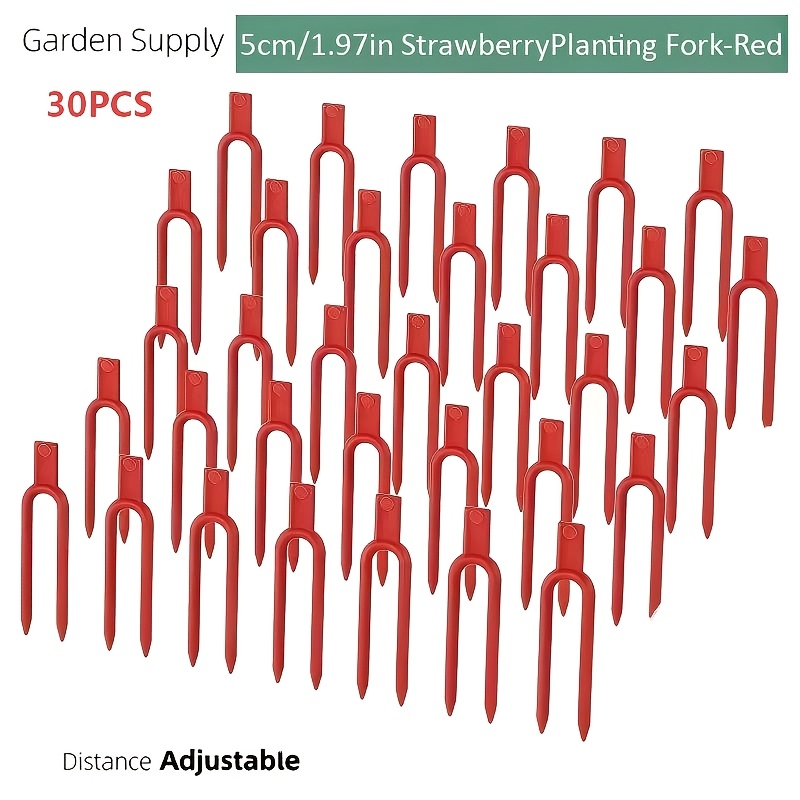 TEMU 30 Durable Clips | Garden Stem Forks, Strawberry And Watermelon Support Devices, Vine Support Clips, Professional Tools, Plastic Gardening Plant