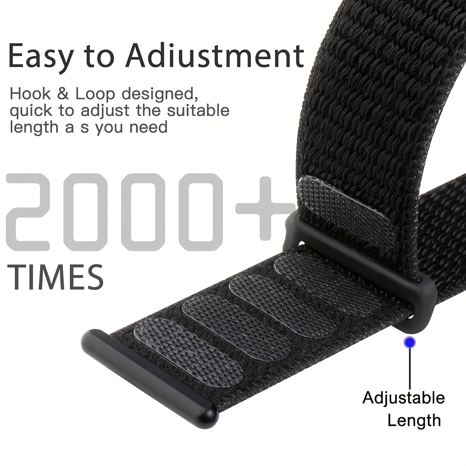 

Soft And Breathable Sport Nylon Loop Strap Compatible With Watch Bands 38mm 40mm 41mm 42mm 44mm 45mm 49mm, Women Men Adjustable Straps For Iwatch Series Se 9/8/7/6/5/4/3/2/1 Ultra