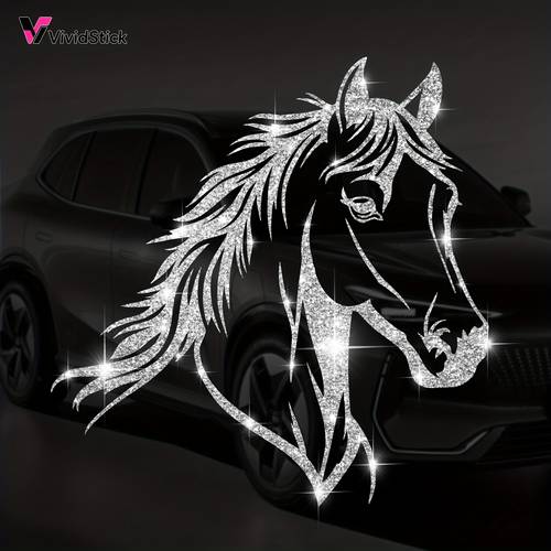 sparkling head car stickers essential for trendy people easy to stick car body decoration without leaving creative car horse elements stickers door body decoration stickers car contemporary art stickers