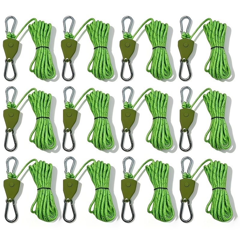 TEMU 12 Stk. Campingzelt Abspannschlaufen, reflektierende Windseil-Schnallen, Markisen-Seile