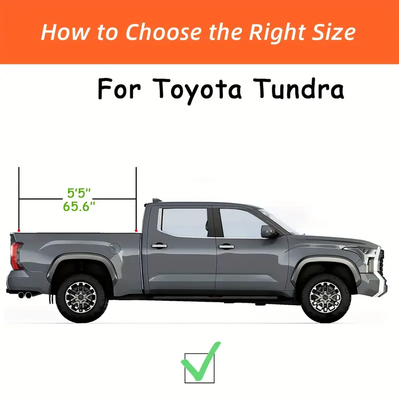 Yitamotor Soft 4-Fold Tonneau Cover For 2014-2021 Toyota Tundra 5.5ft Bed – Waterproof