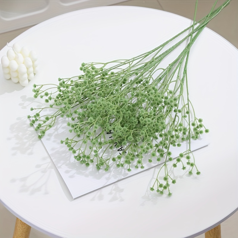 Image of 2pcs Real Touch Baby's Breath Artificial - Oxidation , Bulk Bouquets With Stems For Decor, Perfect For Weddings, Birthdays, Bridal Showers & Outdoor Spaces