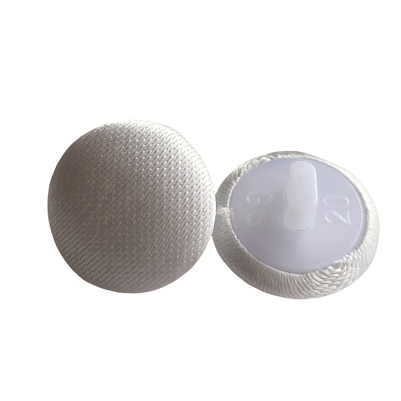 Image of 12pcs Pack, Handmade Buttons Made Of Satin Material In Wedding Dress, For White And Beige, Suitable For Clothing Sewing, Handmade, Perfect For Making