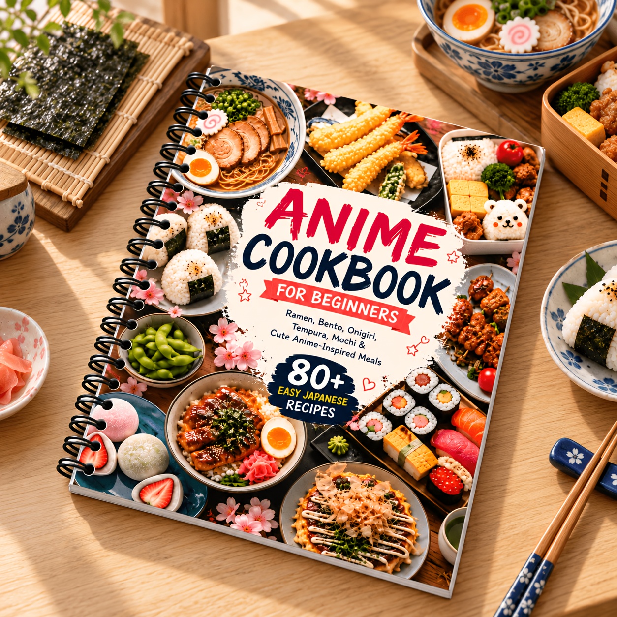 TEMU Anime Cookbook For Beginners | 80+ Easy Japanese Recipes, Ramen, Bento, Onigiri, Tempura, Mochi & Cute Anime-inspired Meals
