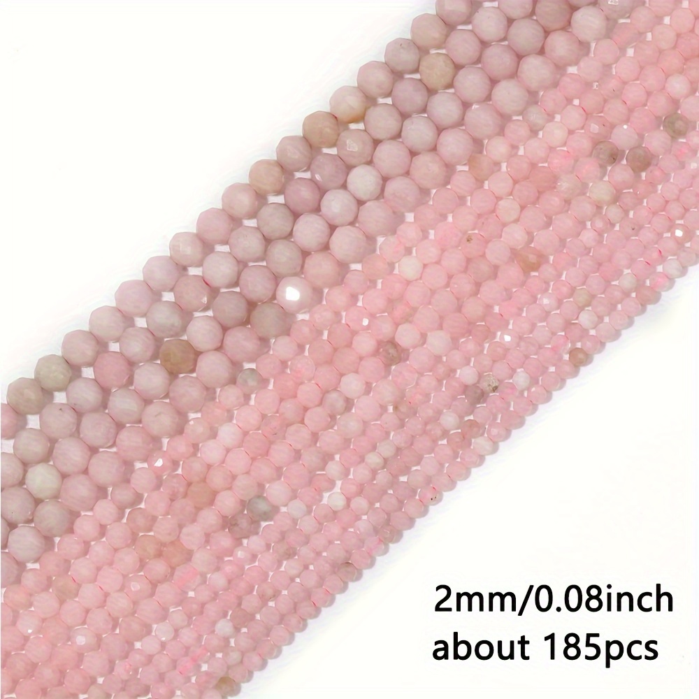 E-shop 185/115/91 Stück Natürliche Rosa Opal Perlen Facettiert 2mm 3mm 4mm Runde Lose Perlen Armband Halskette Schmuckherstellung Zusätze