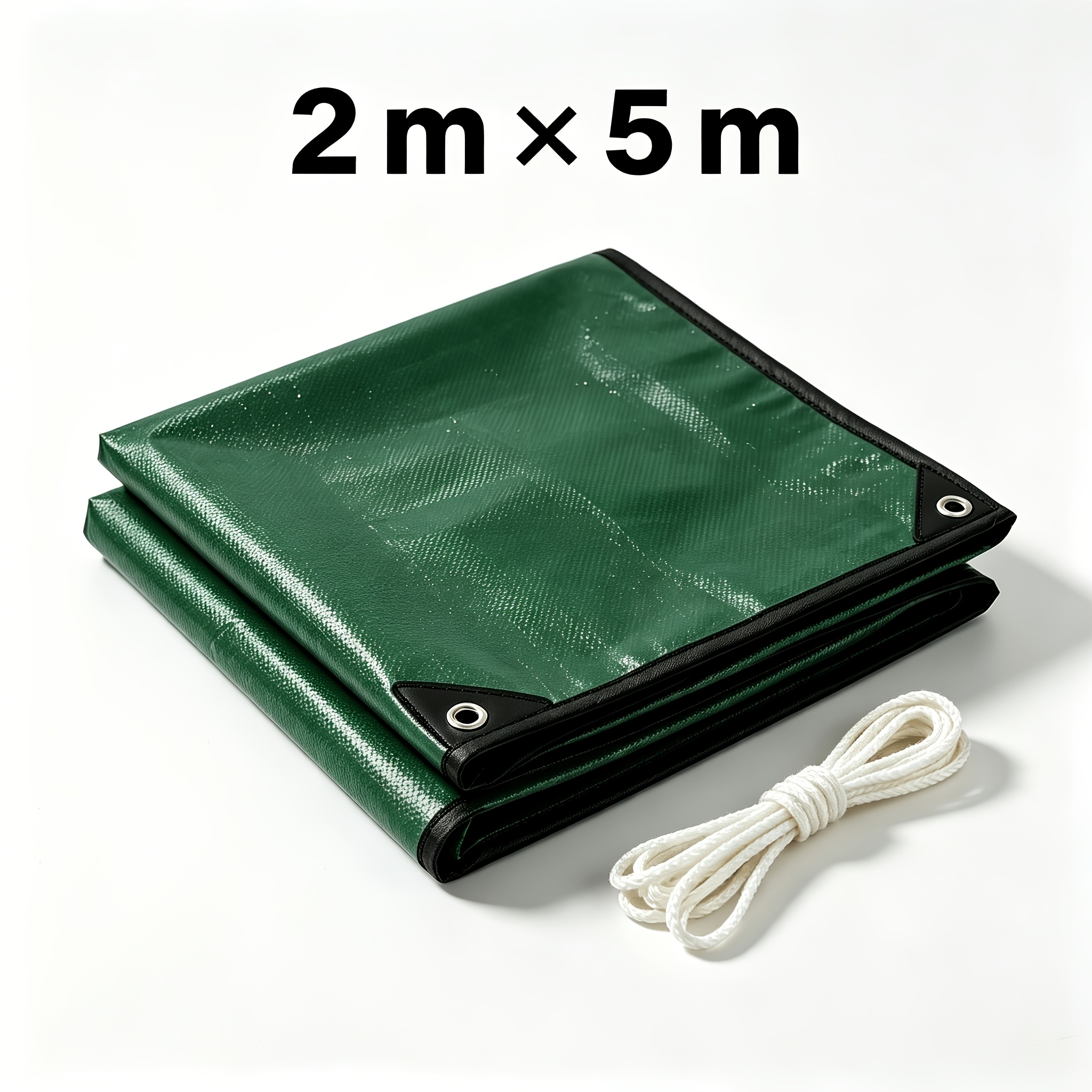 Image of Thickened Pe Tarpaulin Green | Puncture-resistant & Flexible | Waterproof Sun Protection For Outdoor & Cargo