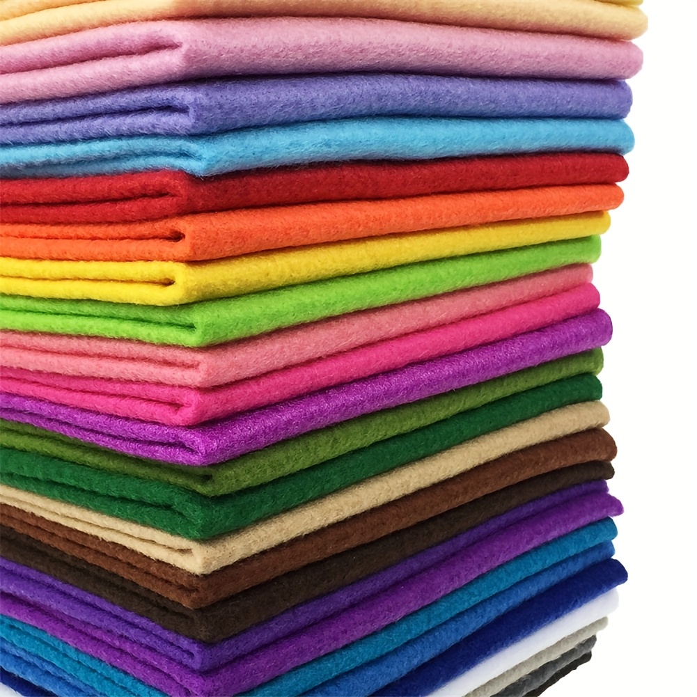E-shop 28 Stück 30 cm x 20 cm (12 x 8 Zoll) 1,4 mm Dicke Weiche Filz Stoffplatte Sortierte Farben Filz Pack Basteln Nähen Quadrate Vliesstoff Patchwork
