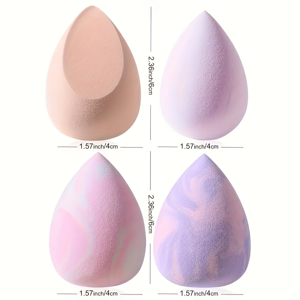 4pcs Soft Makeup Sponge Set for Liquid and Cream Application