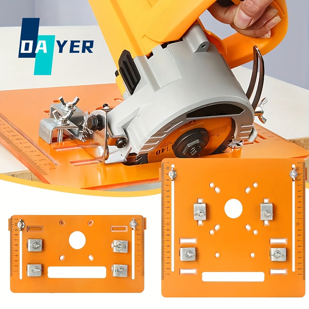 

1pc Cutter Base Plate, Miter Cuts Without Drilling, Adjustable Base Plate For Portable Saws, Circular Saw Guide Base Plate, Woodworker's Cutting Tool