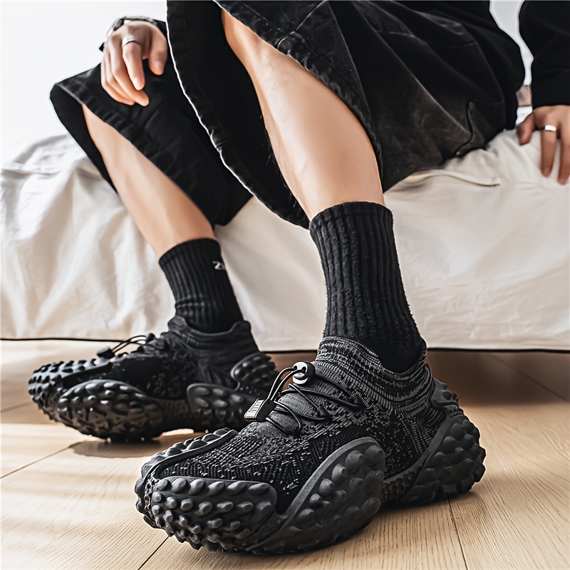 Plus Size Durian Knit Sports Sock Shoes Slip-On Lazy Shoes