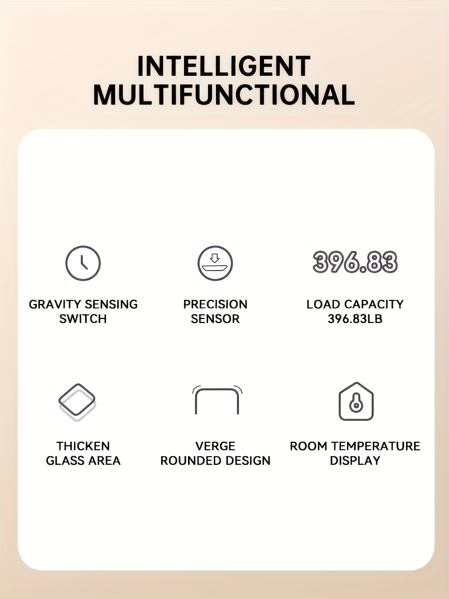 Balance de Poids, Balance Numérique pour Salle de Bain, Balance Ménagère, Précision Élevée 396 Lbs/180 Kg, Affichage LCD HD avec Verre Trempé Épais, Commutable Kg/lb, Mise en Marche/Arrêt Automatique, Pour Maison, Salle de Sport, Salle de Bain, Sécurisée et Durable, Cadeau de Noël, Balance