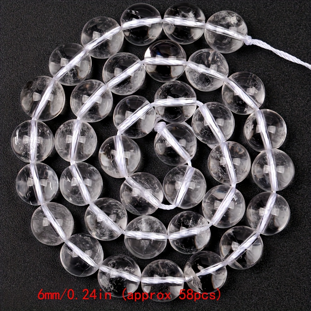 TEMU 4mm-10mm Natural Stone Quartz Round Loose Spacers Beads For Jewelry Making Diy Bracelet Necklace Accessories 15, Lomuine