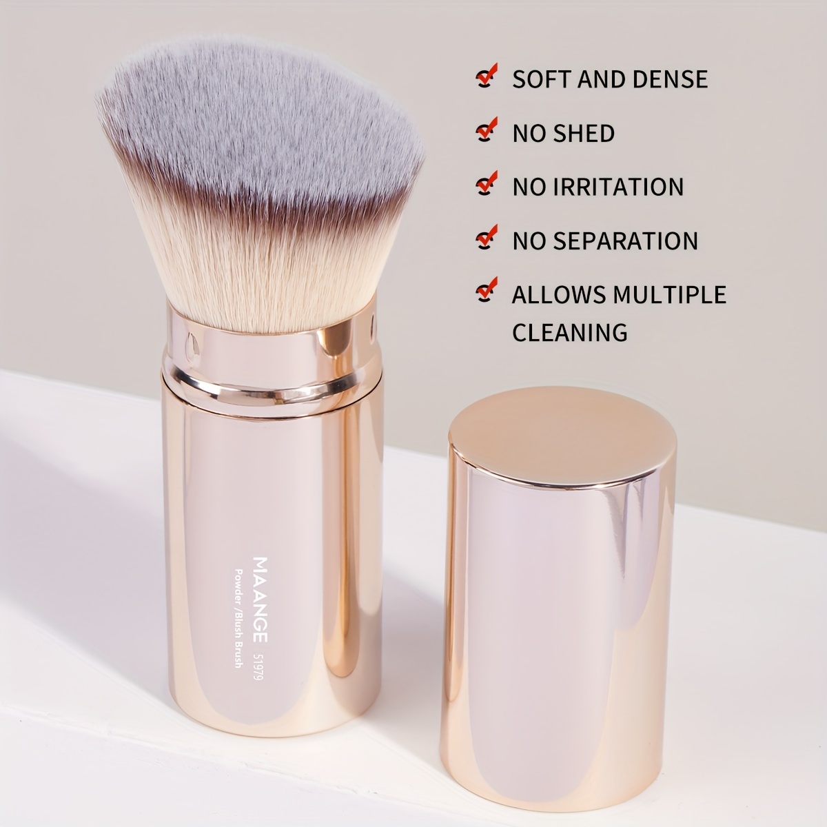 MAANGE Retractable Foundation Brush with Soft Bristles