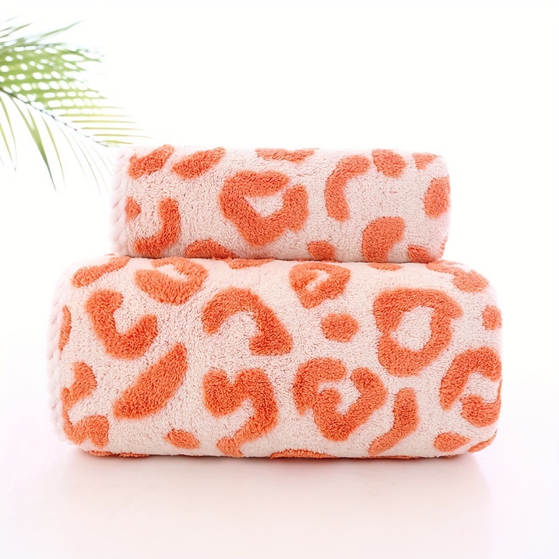 

2pcs/set Towel Bath Towel Set, Absorbent, Drying, , -, Suitable For Bathrooms, , Including 1 Bath Towel Towel, For