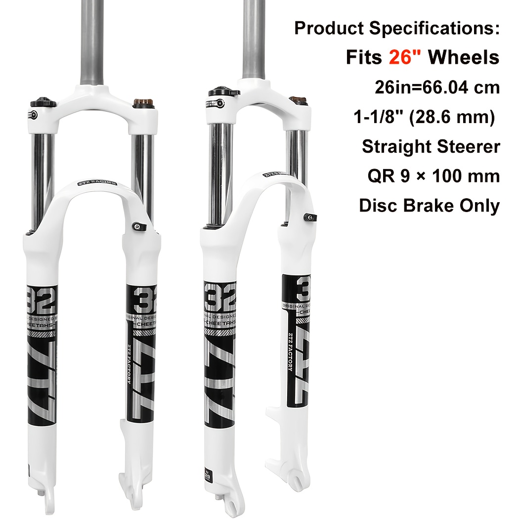 26"/27.5"/29" Mtb Suspension Fork, 100mm Travel, 9mm Qr, 100mm , 28.6mm Straight Tube, Crown Lockout, Aluminum Alloy Shock Absorber Xc Mountain Bike Front Fork