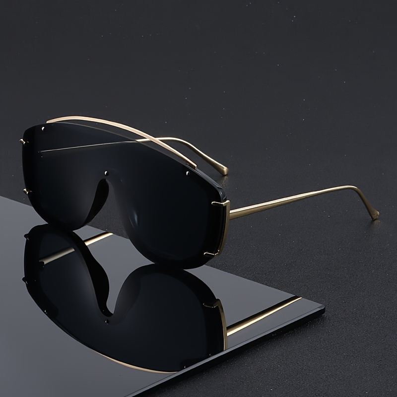 Unisex Large Frame Personalized Design Premium Sunglasses, Travel Vacation Beach Retro Sunglasses
