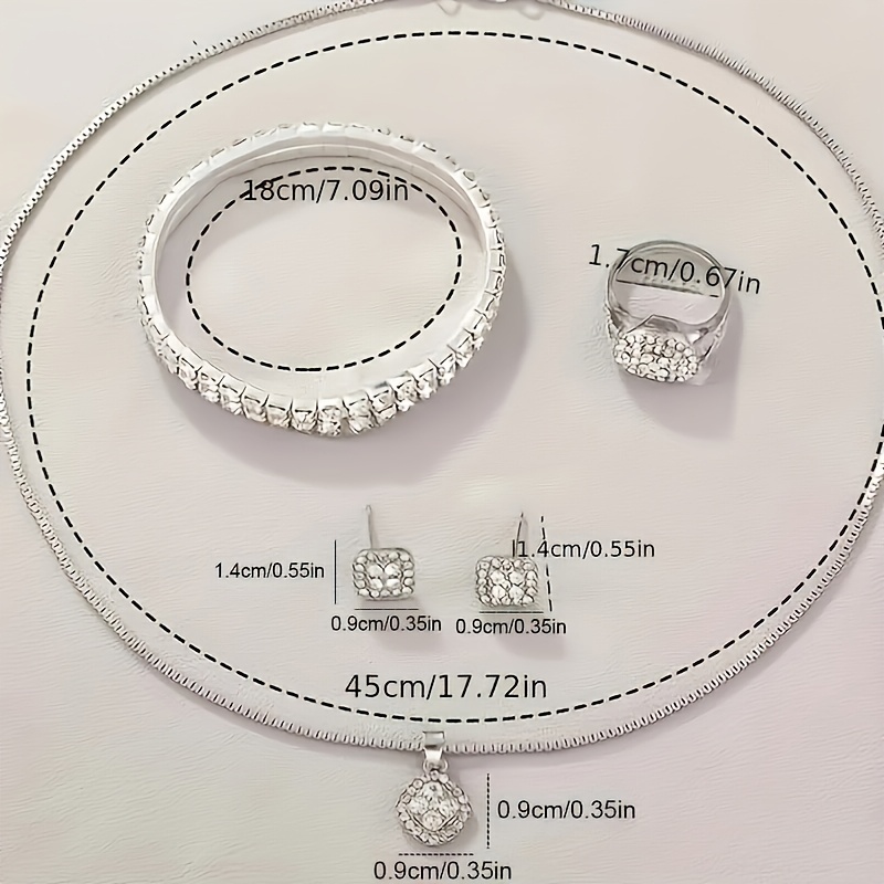 6pcs Luxury Versatile Women's Quartz Watch + Elegant Jewelry Set