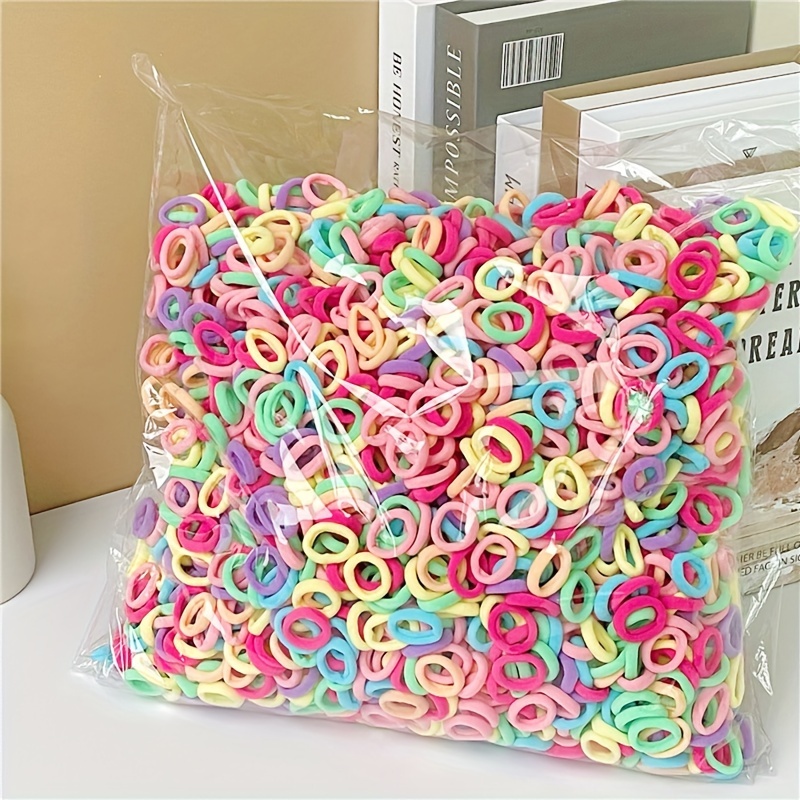 

500pcs/1000pcs Elastic Hair Ties Hair Rubber Bands Hair Loops Non Slip Ponytail Holders For Women And Daily Use Daily Uses