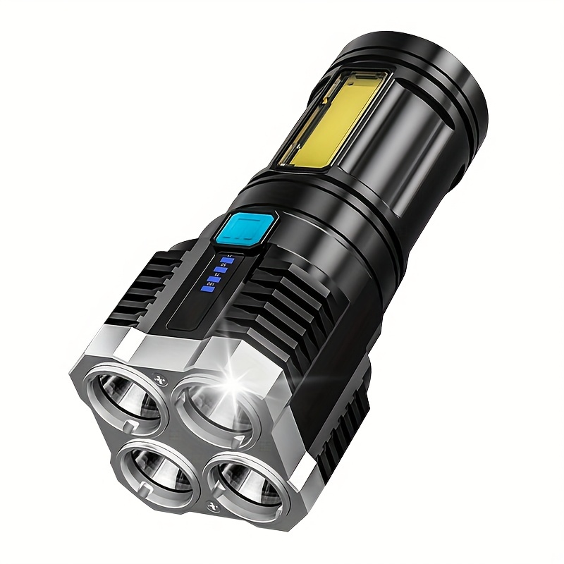 TEMU Led Flashlight Camping Torch Flightlight Usb Rechargeable High Power Led Flashlights -core Powerful Flashlight