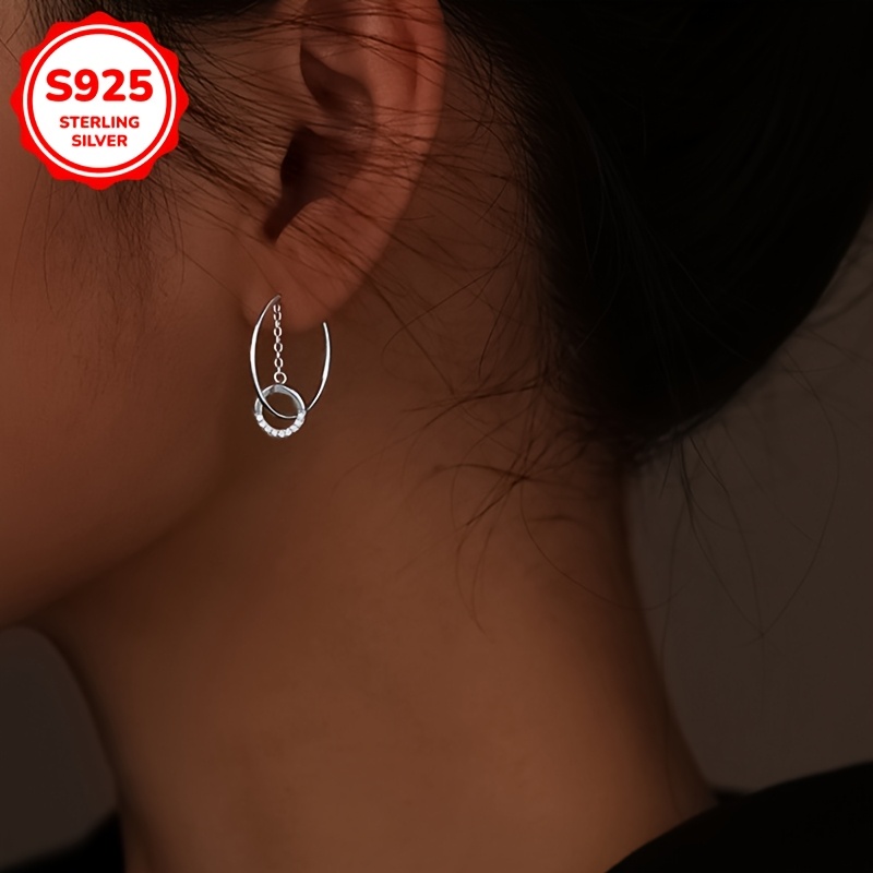 

1 Pair Women' Earrings Light Luxury Geometric Earrings 1.7g Suitable For