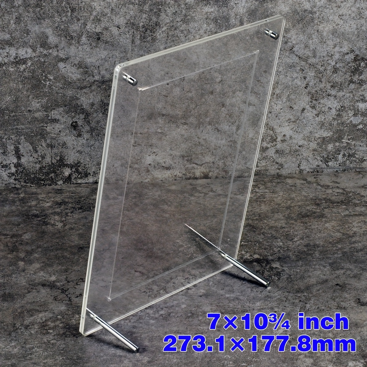 a transparent acrylic protective stand for organizing comic books magazines and anime collectibles on your desk