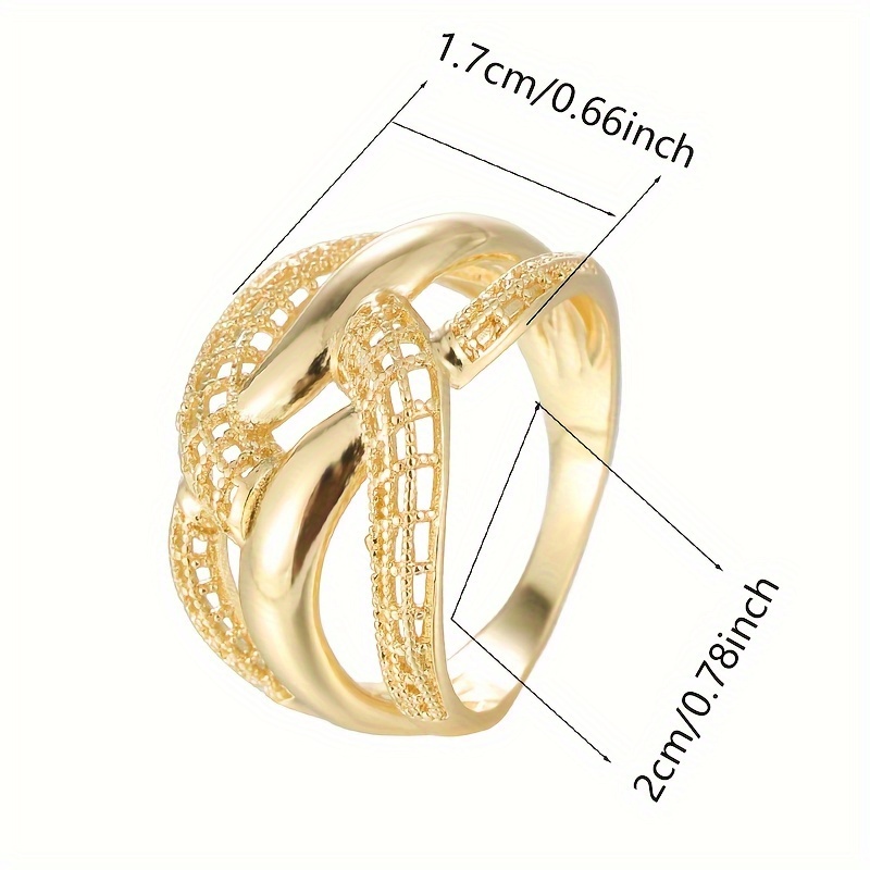 Stylish Women's Thread Entwined Ring with Cut-out Design