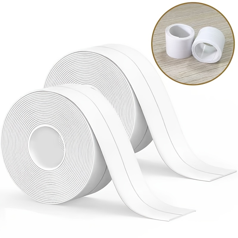 E-shop Selbstklebendes Fugenband, 3,8 cm x 2 m (1 Meter pro Rolle) 2 Rollen Badezimmer Fugenabdichtungsstreifen, Badewannen Fugenabdichtungsband für