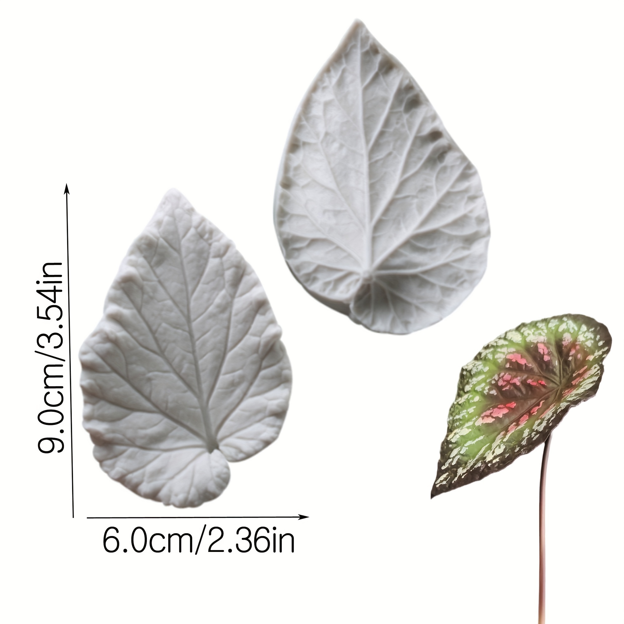 Image of Silicone Molds With Double-sided Textured Leaves For Decorating Fondant Cakes, Suitable For Kitchen Utensils, Baking Tools, And Reusable For Wedding And Birthday Party Decorations