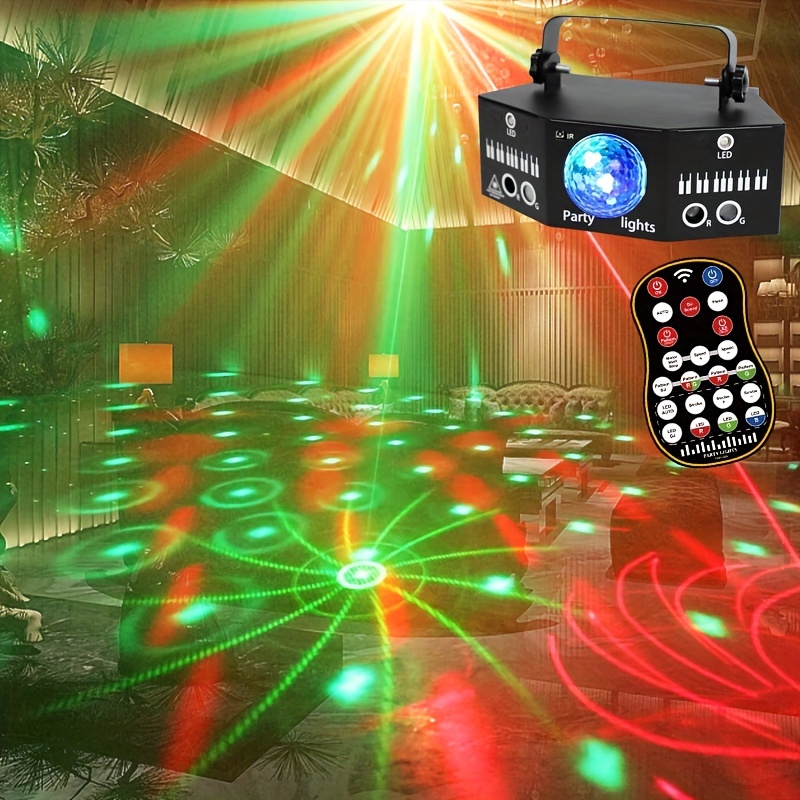 

1pc Laser Party & Stage Light, Disco Dj Light With Remote Control, Light Up Your Party Or Event With This Dazzling Disco Light, Bar, Club, Rave, Performance, Atmospheric Lighting