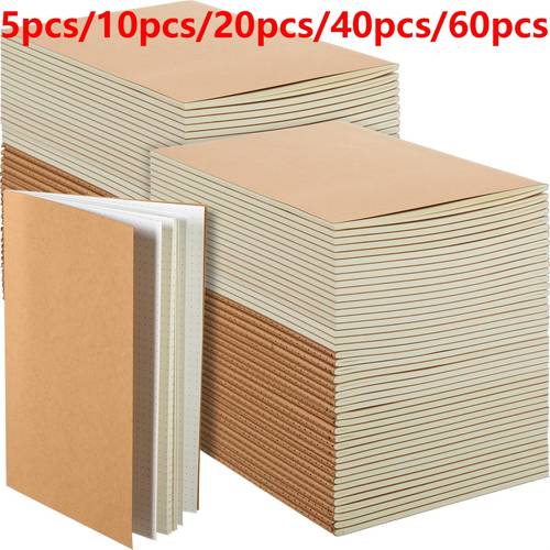 5pcs 10pcs 20pcs 40pcs 60pcs a5 paper notebook 8 3x5 5 page journal bulk notebooks sketchbook set suitable for camp travelers office supplies christmas gifts