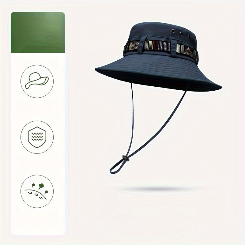unisex summer bucket hat chin strap breathable quick dry - Temu