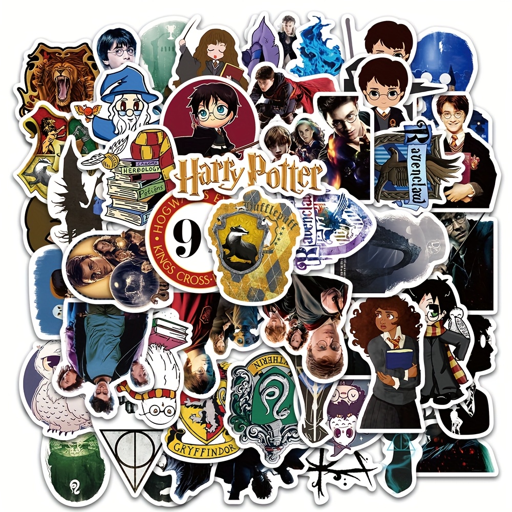 TEMU Harry Potter 50pcs Halloween And Christmas Stickers Gifts For Water Bottles Laptop Bumper Water Bottles Computer Phone Hard Hat Car And Decals