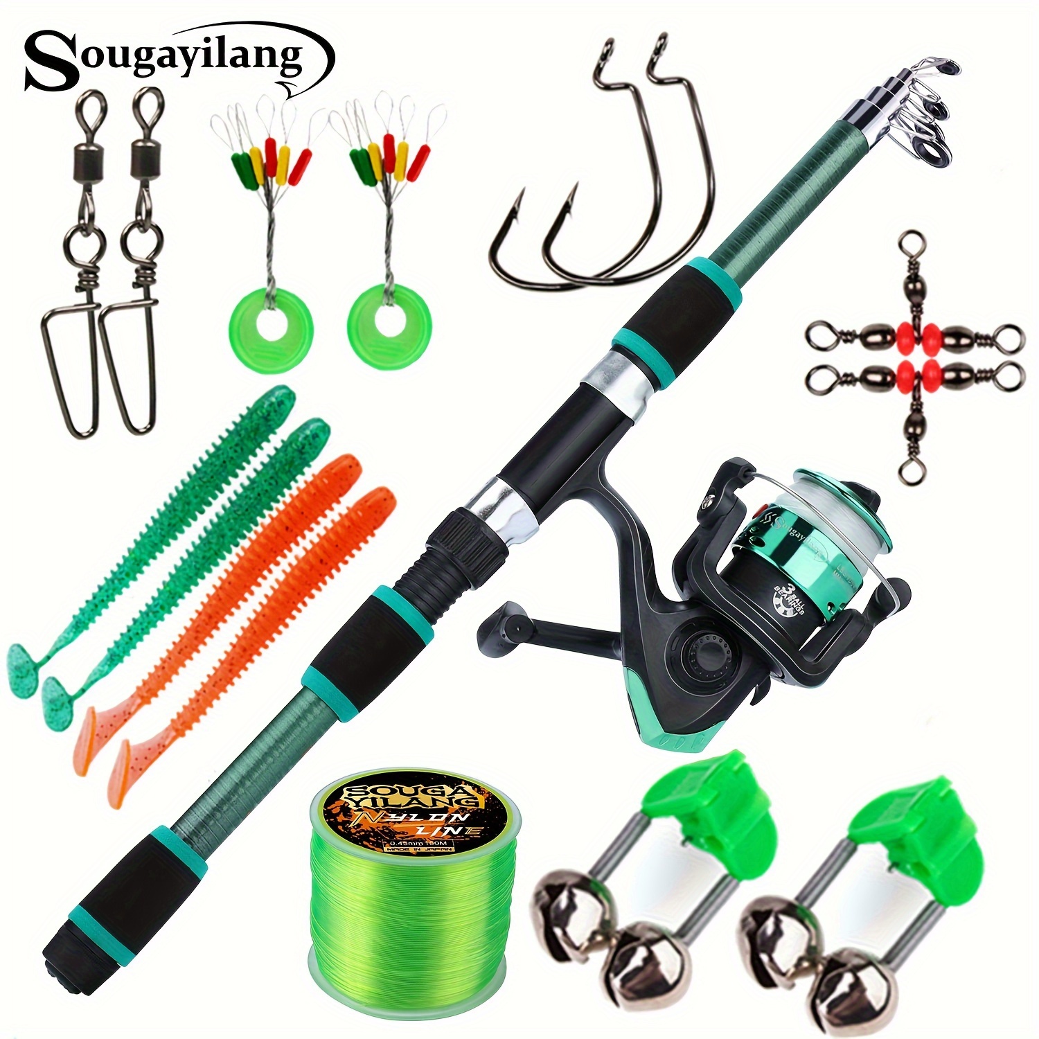buy fishing rod and reel for far casting * * Sea Rod Set Far Casting Rod Reel Fishing Rod Combination Set Sea  Fishing Rod Beginner Set with Fishing Line Bait And Additions (Bait Line  Additions Color Model Random