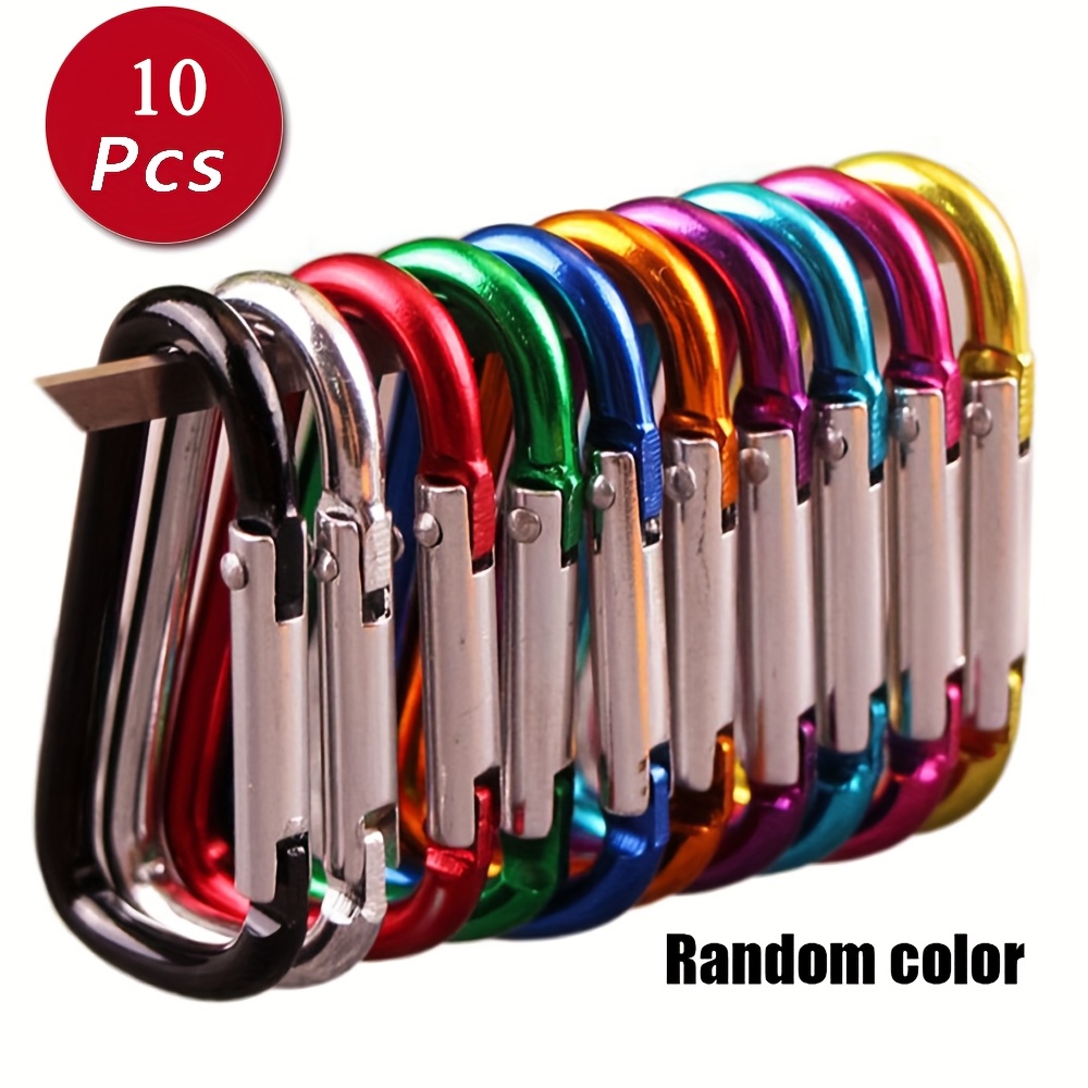 10/ 5pcs High-strength Keychains, Each Equipped With A Colored Hook, Making Them Suitable As Additions For An Backpack - Perfect For Camping And Hiking!