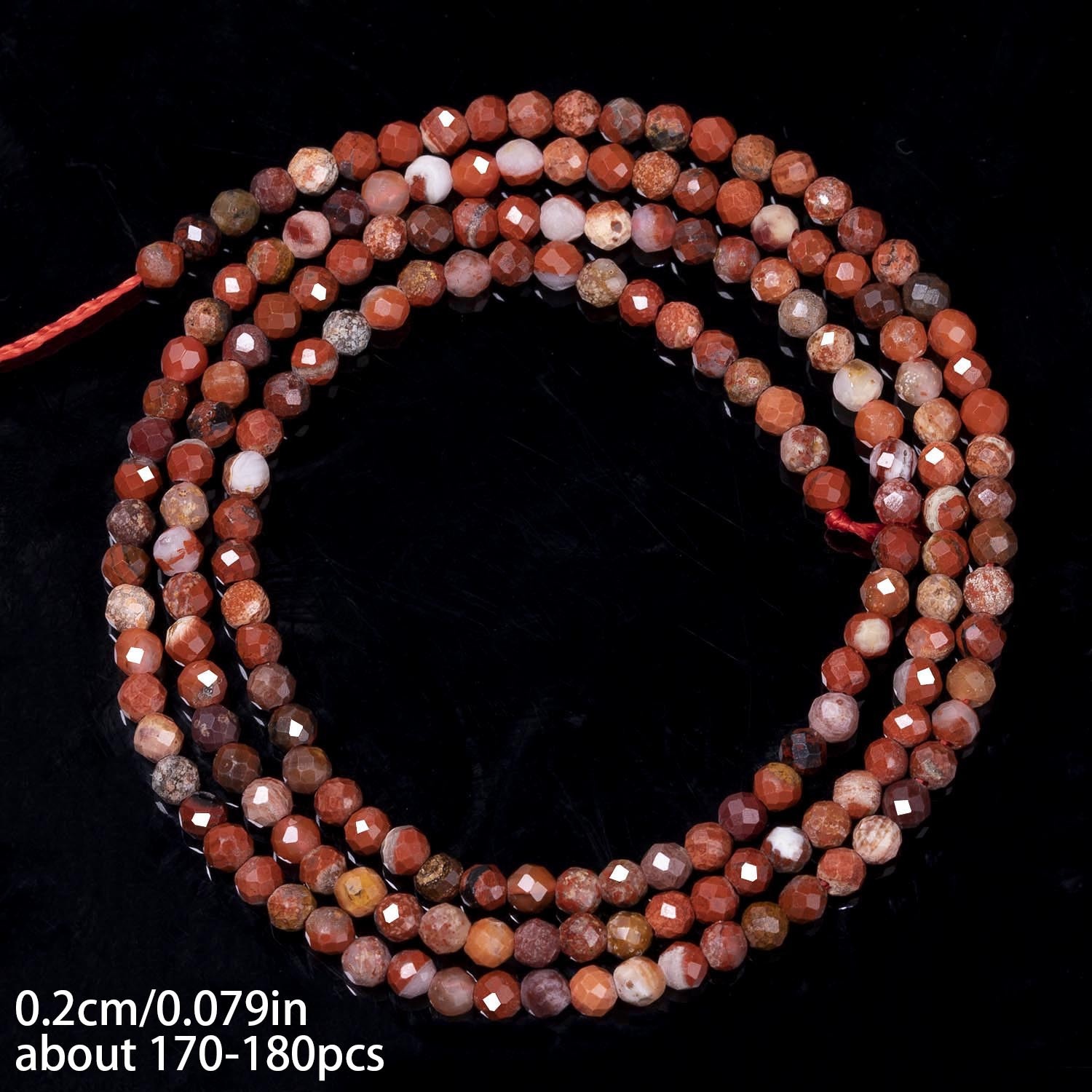 TEMU 2/ 3/ 4mm Natural Stone Red Jasper Round Beads, Exquisite Loose Beads, Suitable For Diy Bracelets, Necklaces, Earrings Crafts, Jewelry Making